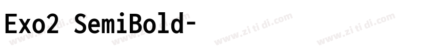 Exo2 SemiBold字体转换